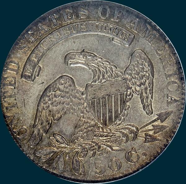 1833, O-110a, Capped Bust Half Dollar