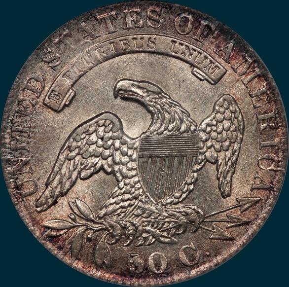 1831, O-105 capped bust half dollar