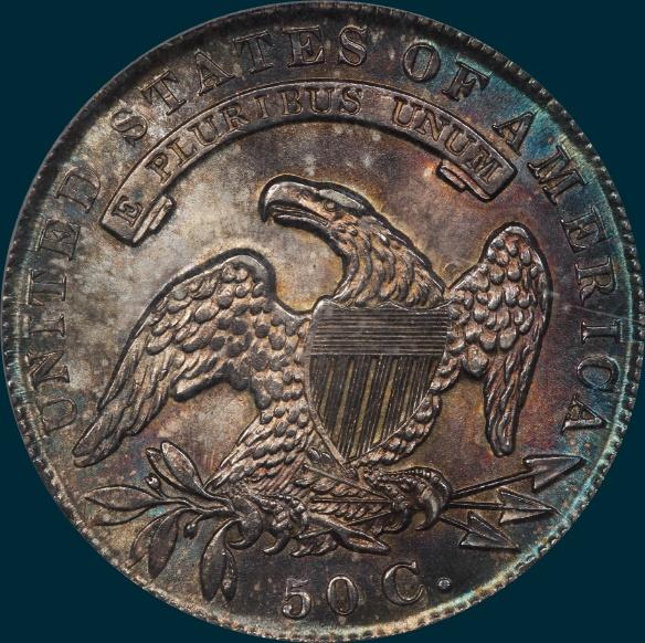 1836 o-110, capped bust half dollar