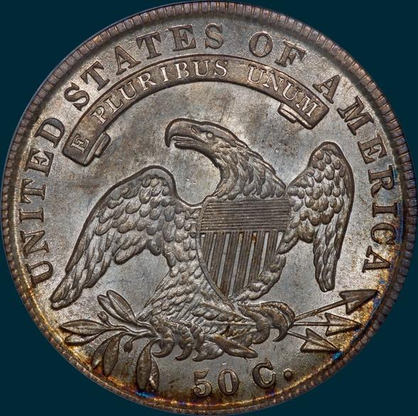 1836, O-122, Capped Bust, Half Dollar