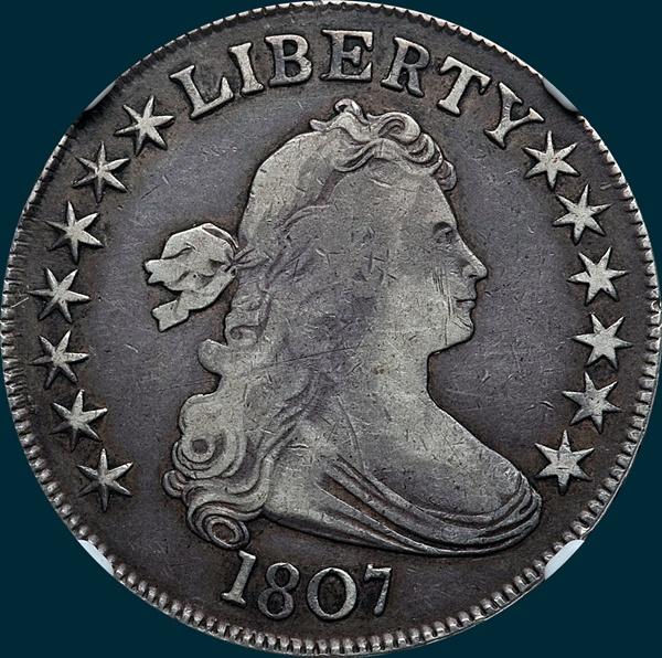1807, O-104, Draped Bust, Half Dollar