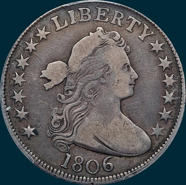 1806, O-127a, Draped Bust, Half Dollar
