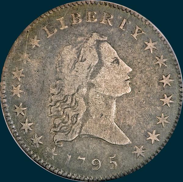 1795, O-127 Edge, Flowing Hair, Half Dollar