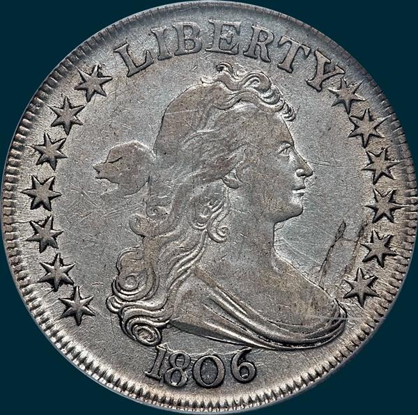 1806, O-119a, Draped Bust, Half Dollar