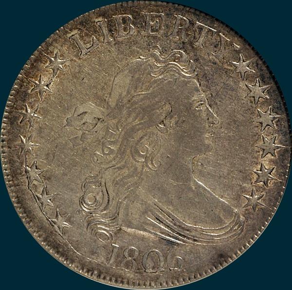 1806, O-117, Draped Bust, Half Dollar