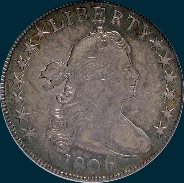 1806, O-113, Draped Bust, Half Dollar