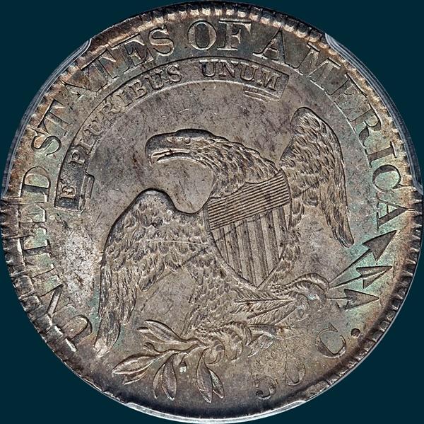 1824, O-117, Capped Bust, Half Dollar