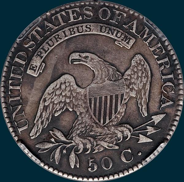 1825, O-118, Capped Bust, Half Dollar