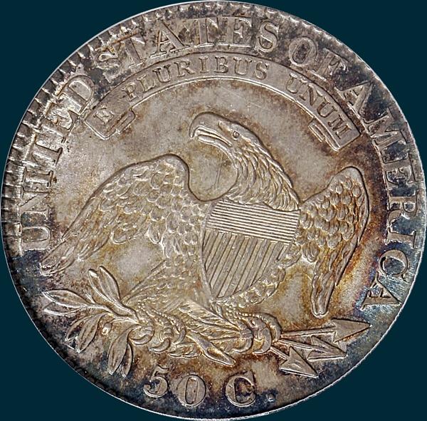 1826, O-108, Capped Bust, Half Dollar