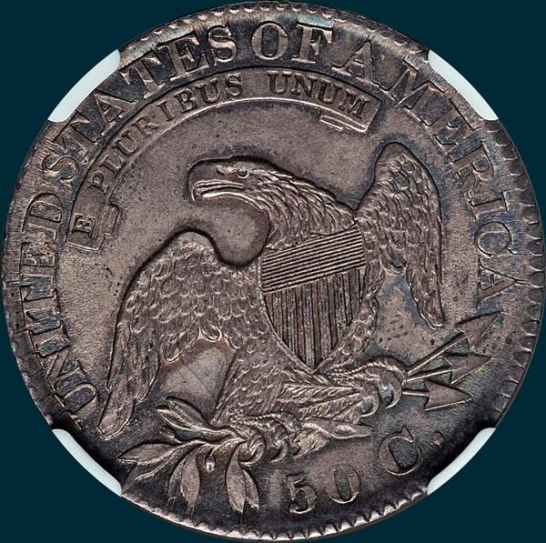 1827, O-103, 7 over 6, Capped Bust, Half Dollar
