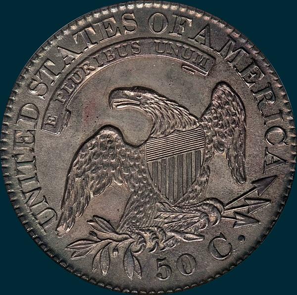 1827, O-104, R1, Square Base 2, Capped Bust, Half Dollar