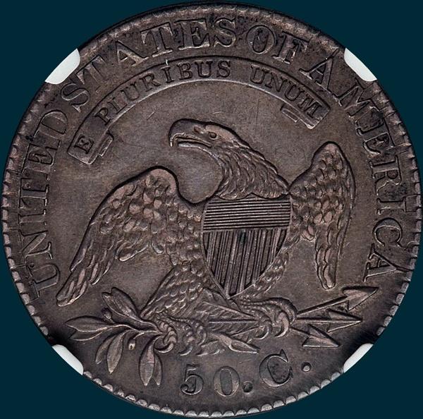 1827, O-108, R4-, Square Base 2, Capped Bust, Half Dollar