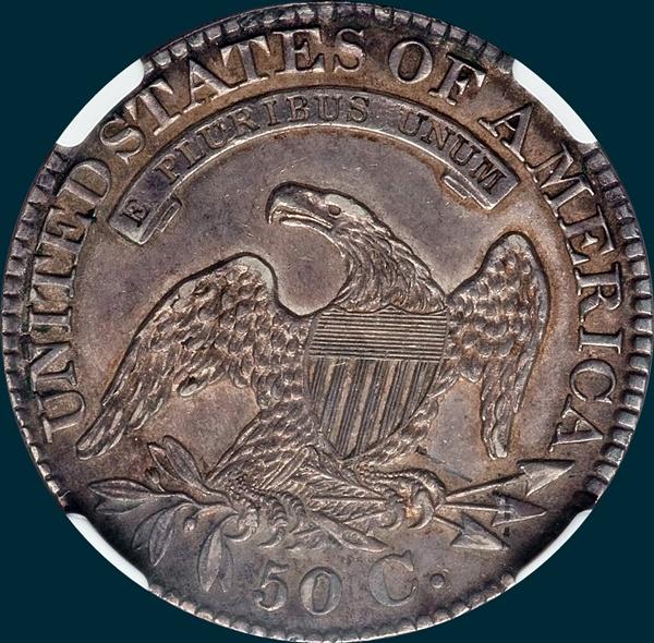 1827, O-113, R4-, Square Base 2, Capped Bust, Half Dollar