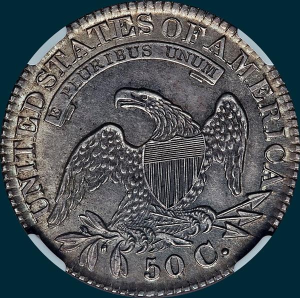 1827, O-140, R4+, Square Base 2, Capped Bust, Half Dollar