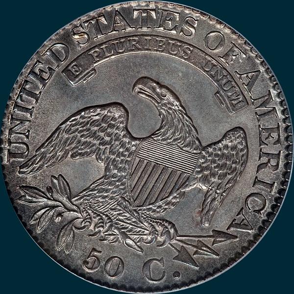 1827 O-147, Capped Bust Half Dollar
