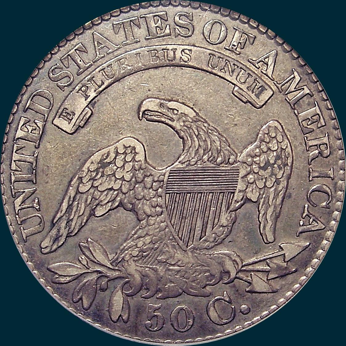 1828, O-111, capped bust half dollar