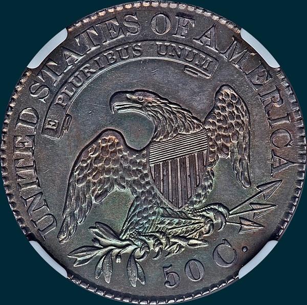 1828, O-117a, Square Base 2, Small 8's, Large Letters, Capped Bust, Half Dollar