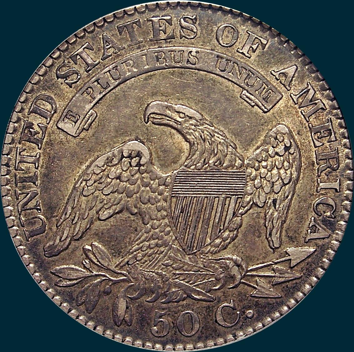 1828 O-119, Small 8's small letters, capped bust half dollar