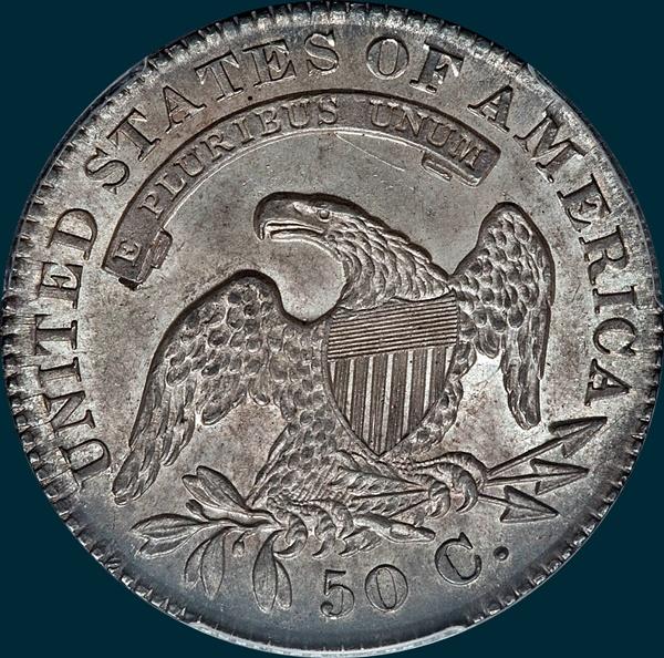 1830 O-117, small 0, capped bust half dollar