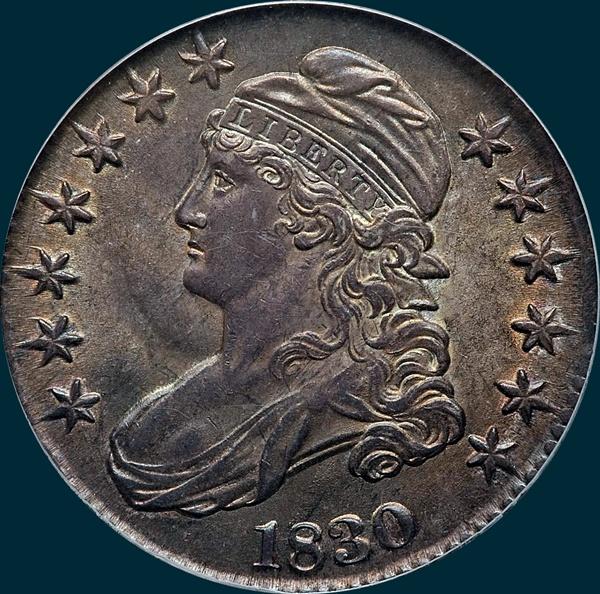 1830, O-118, Small 0, Capped Bust, Half Dollar