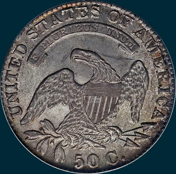 1830 O-118, small 0, capped bust half dollar