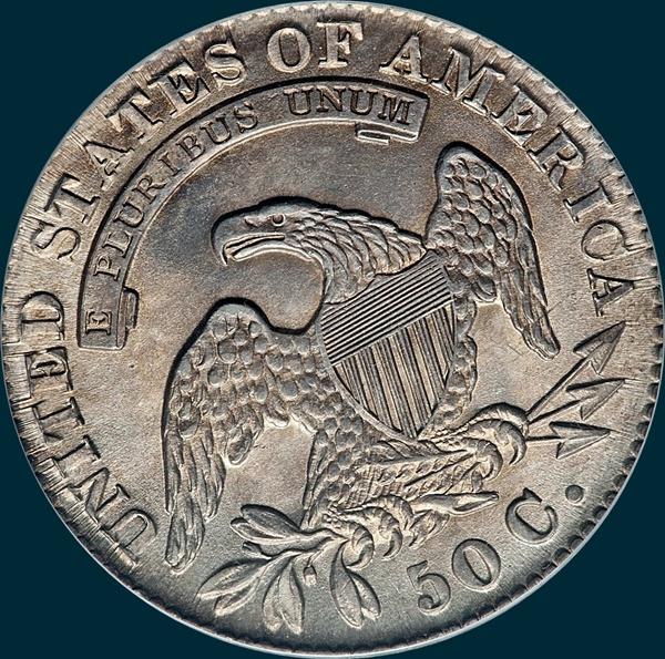 1830 O-120, large 0, capped bust half dollar