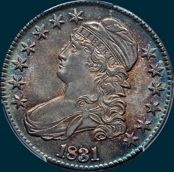 1831, O-108, Capped Bust, Half Dollar