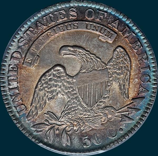 1831, O-108 capped bust half dollar