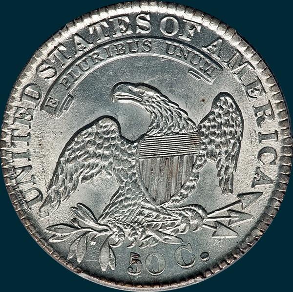 1832 O-105 capped bust half dollar