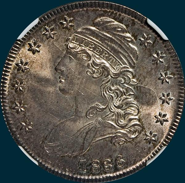 1836, O-113a, Capped Bust, Half Dollar