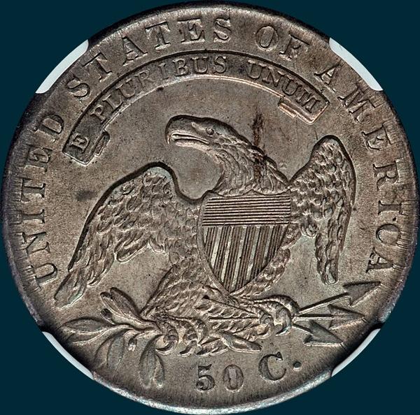 1836, O-117, Capped Bust, Half Dollar