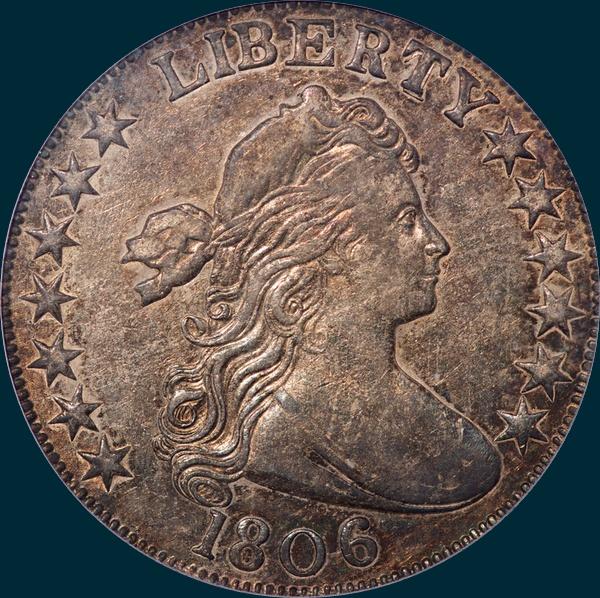 1806, O-105, Draped Bust, Half Dollar