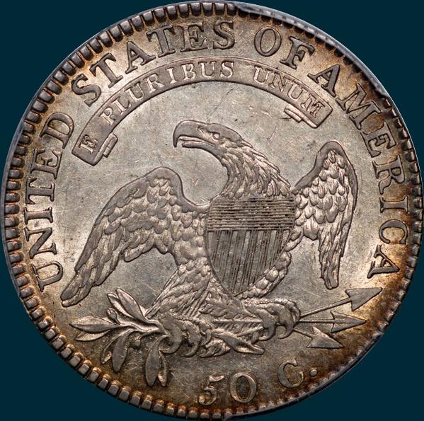 1818 O-115, capped bust, half dollar