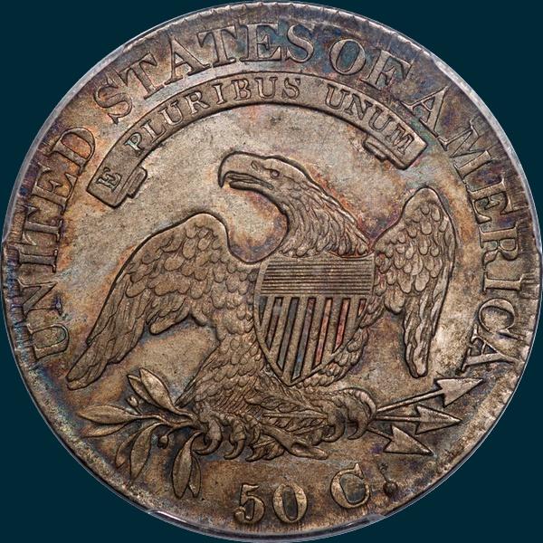 1827 O-137, Capped bust half dollar