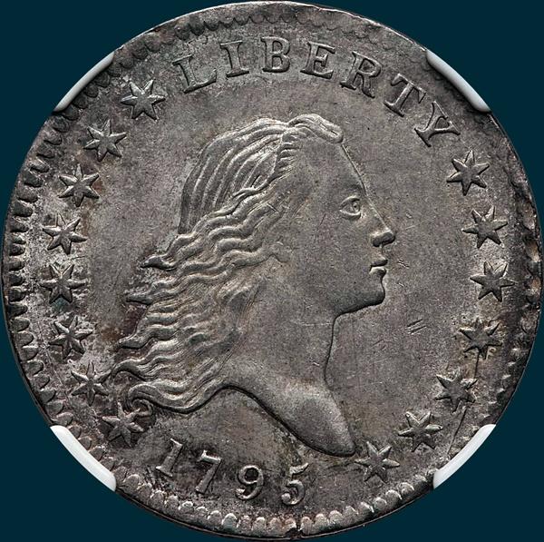 1795, O-115 Edge, Flowing Hair, Half Dollar