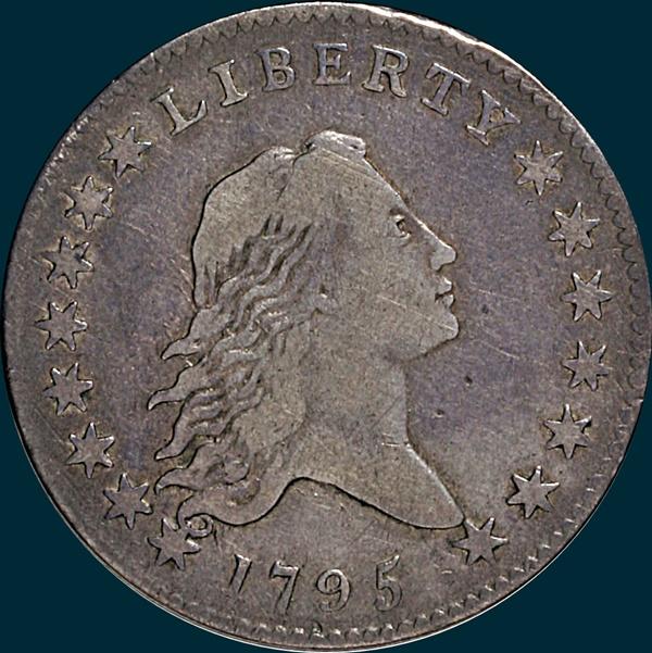 1795, O-123 Edge, Flowing Hair, Half Dollar