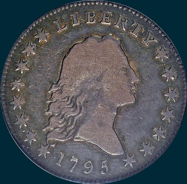 1795, O-128 Edge, Flowing Hair, Half Dollar