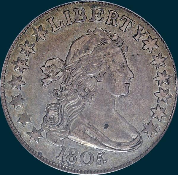 1805/4, O-101a, R7?, Draped Bust, Half Dollar