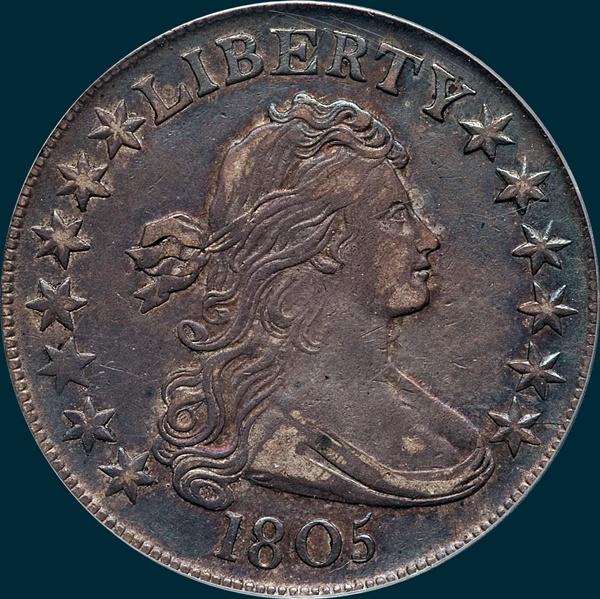 1805, O-110, Draped Bust, Half dollar