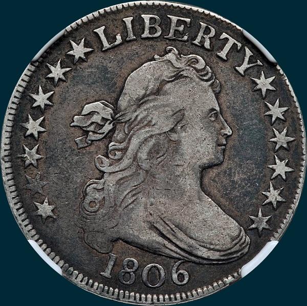 1806, O-124, Draped Bust, Half Dollar
