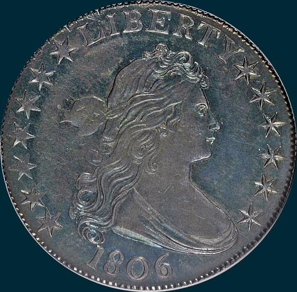 1806, O-125, Draped Bust, Half Dollar