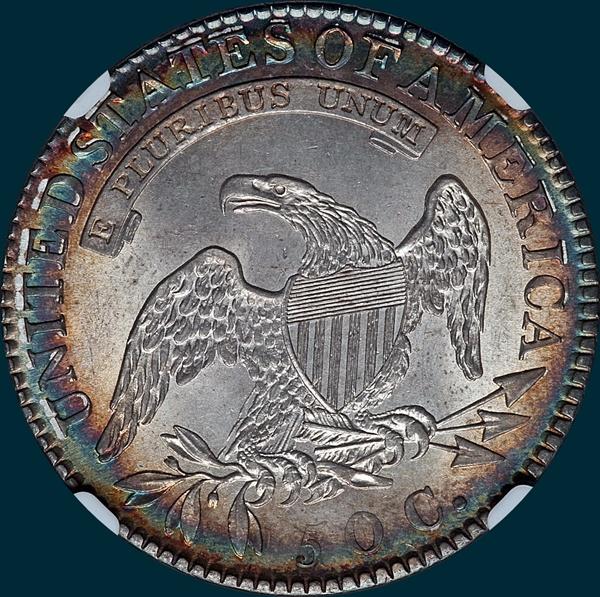 1818 O-109, capped bust half dollar