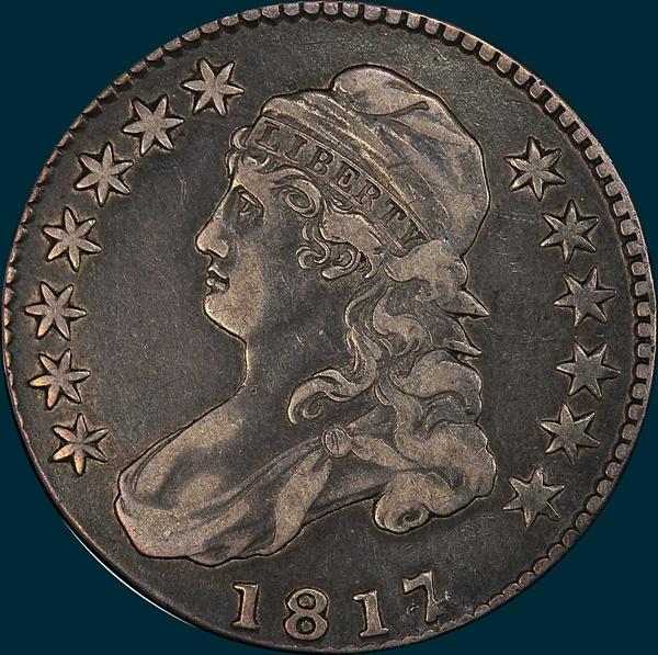 1817/4 O-102, Capped bust, half dollar