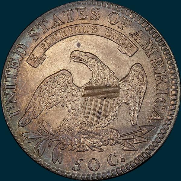 1818, O-103a, 8 over 7, Large 8, Capped Bust, Half Dollar