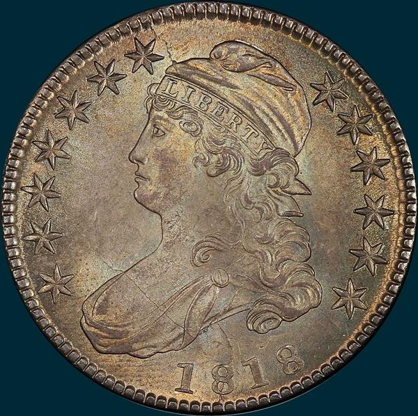 1818, O-104a, Capped Bust, Half Dollar