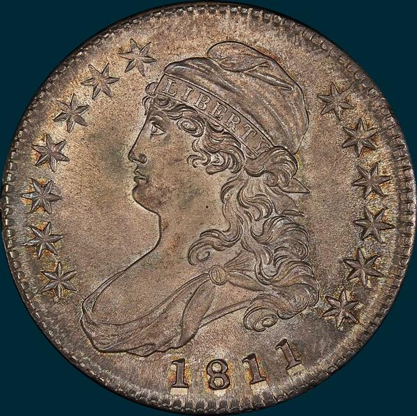 1811, O-108, Small 8, Capped Bust, Half Dollar