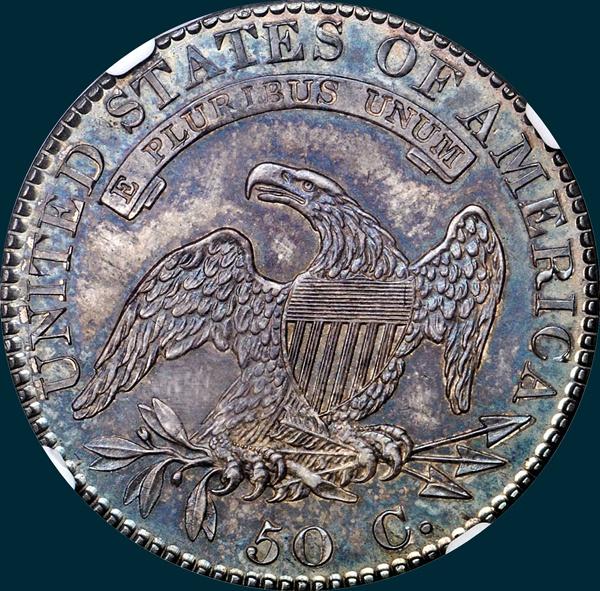 1821, O-104, Capped Bust, Half Dollar