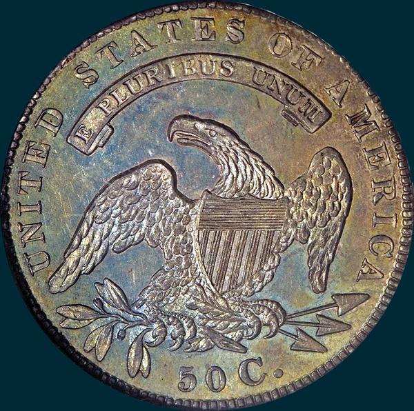 1835 o-110, capped bust, half dollar