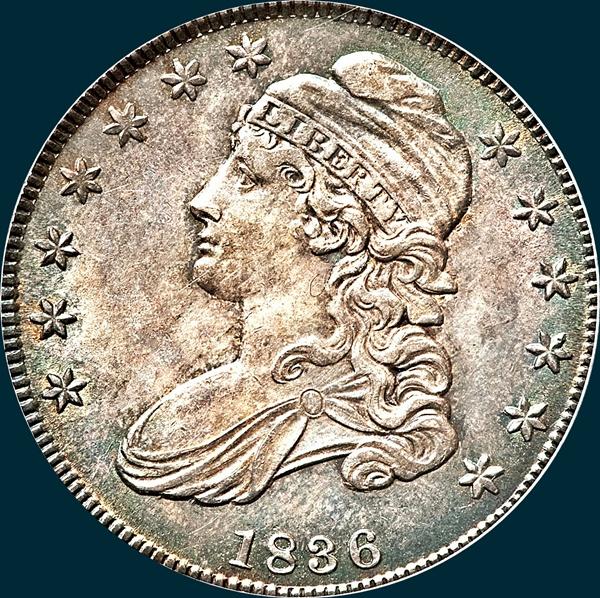 1836, O-111, Capped Bust, Half Dollar