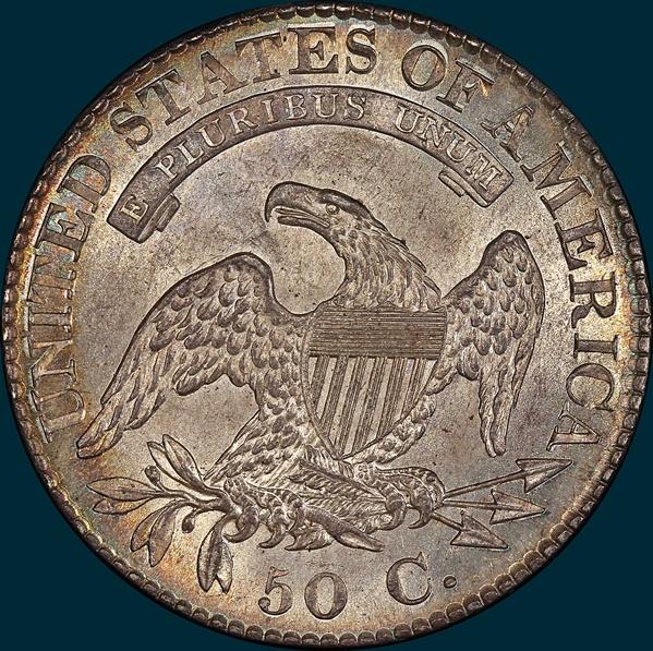 1824/1, O-101, Capped Bust, Half Dollar